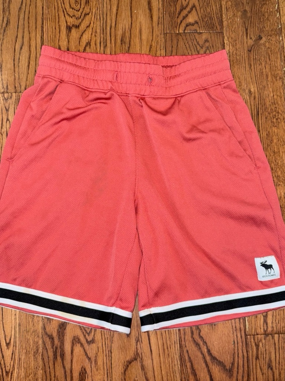 abercrombie kids Coral Pink Mesh Athletic Shorts